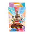 My Hero Academia collectible card game packaging with colorful design and character illustration.