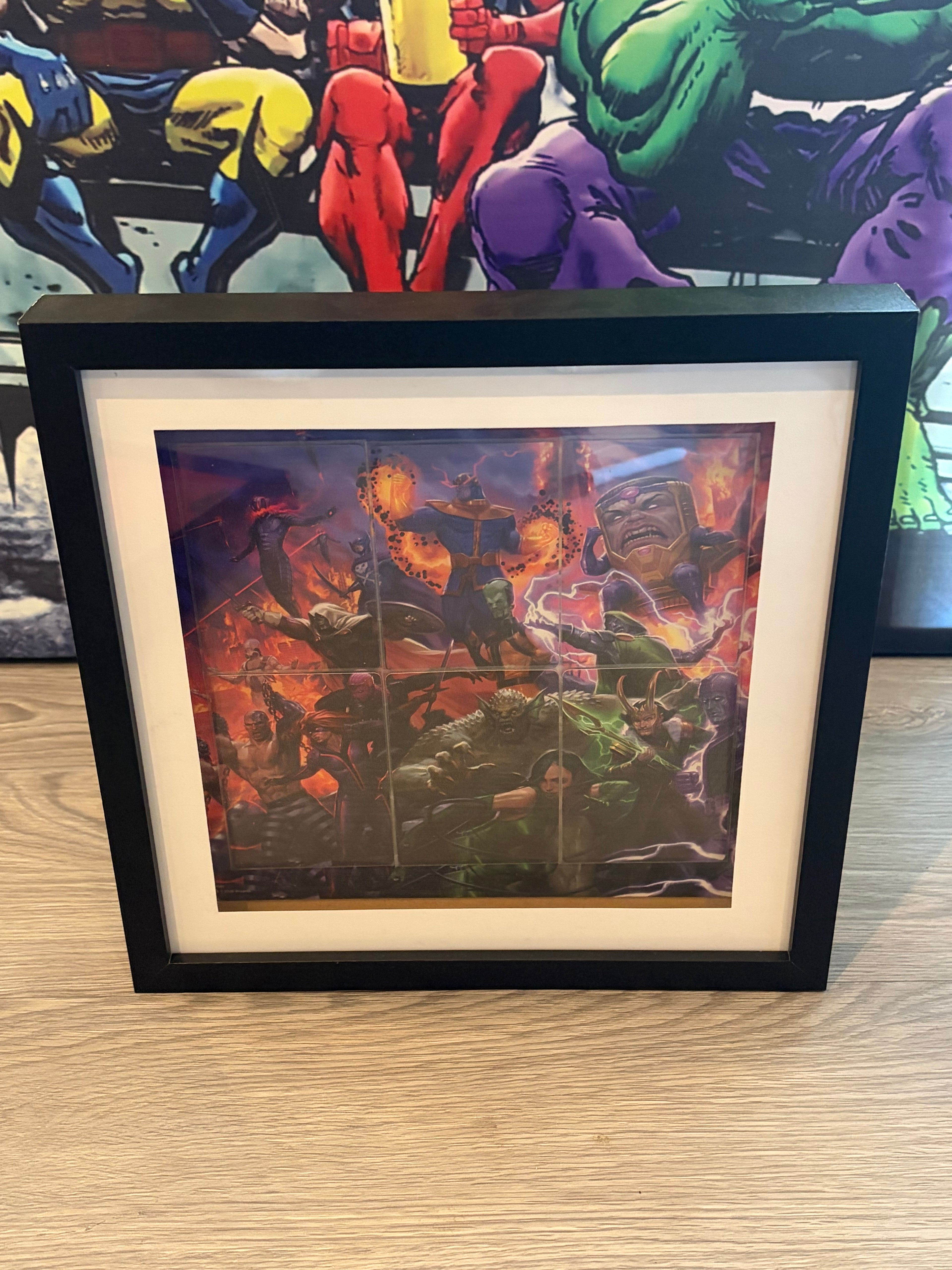 Magic: The Gathering x Marvel Super Villains Scene Box – Framed Art Display | Collector's Wall Art UK