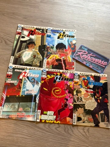 Dial a Hero comic bundle with five issues arranged together.
