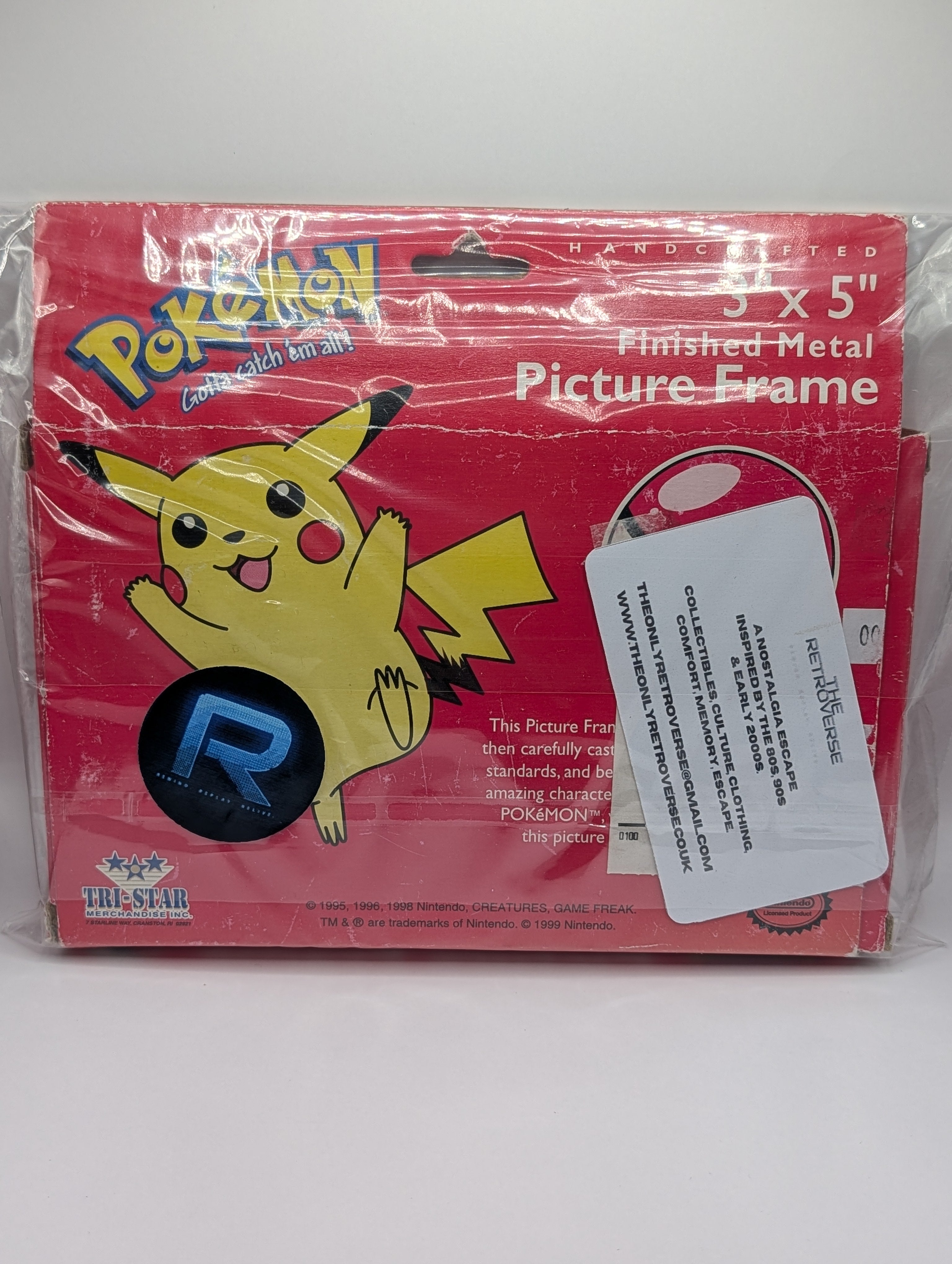 Pokémon Pikachu picture frame packaging on a white background