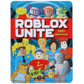 Roblox Unite book cover with character illustrations on a blue and red background